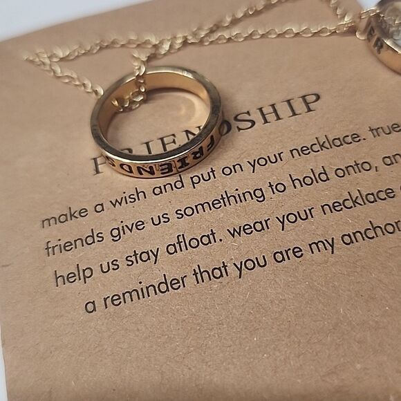Dogeared Gold Dipped Friendship Necklaces - Picture 3 of 4